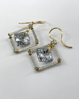 Dana Kellin Crystal and Platinum Earrings