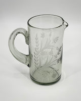 Etched Glass Pitcher