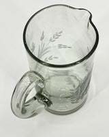 Etched Glass Pitcher