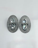 Heather Guidero Carved Ellipse with Biwa Pearl Earrings