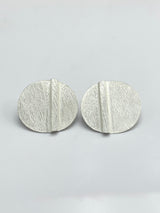 Heather Guidero Large Carved Oval Platform Earrings
