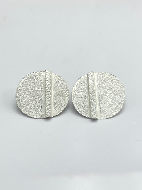 Heather Guidero Large Carved Oval Platform Earrings