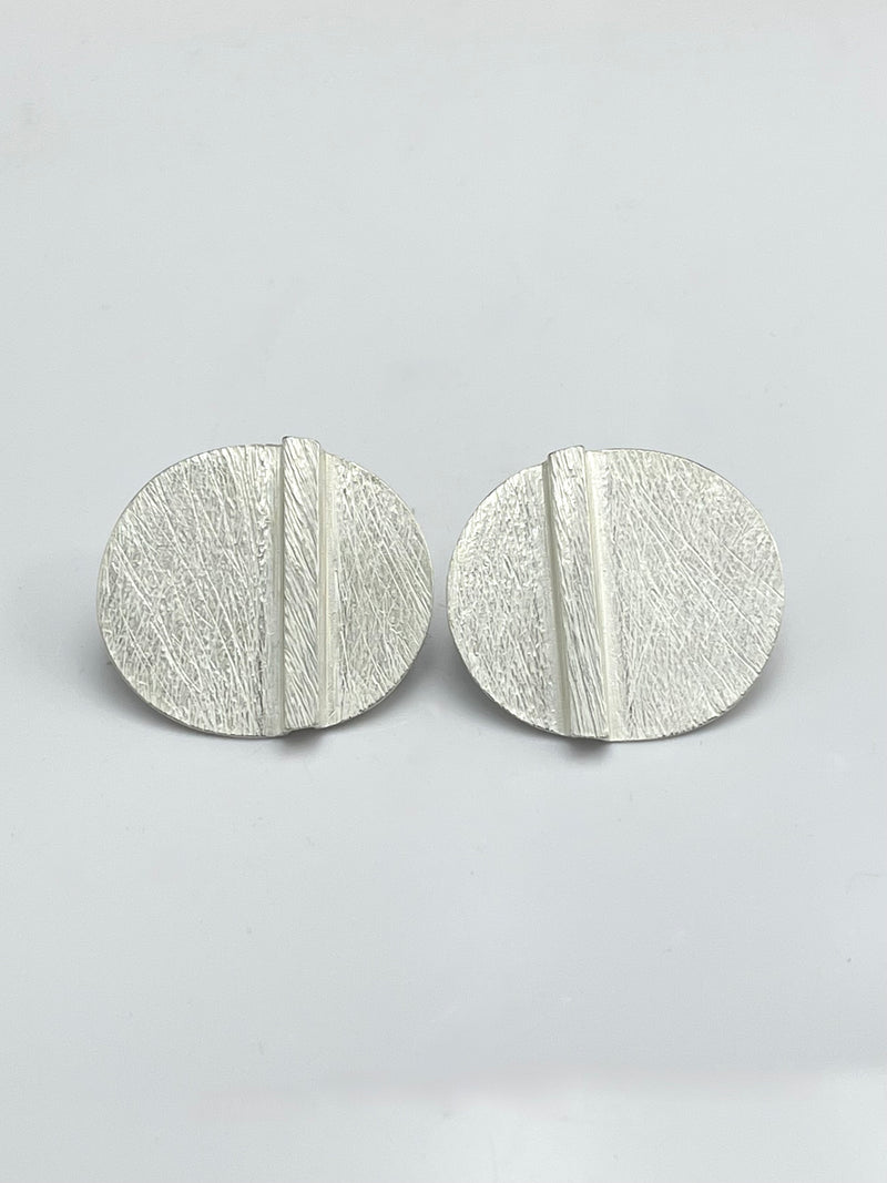 Heather Guidero Large Carved Oval Platform Earrings
