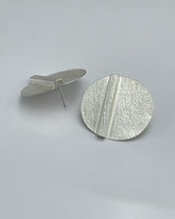 Heather Guidero Large Carved Oval Platform Earrings