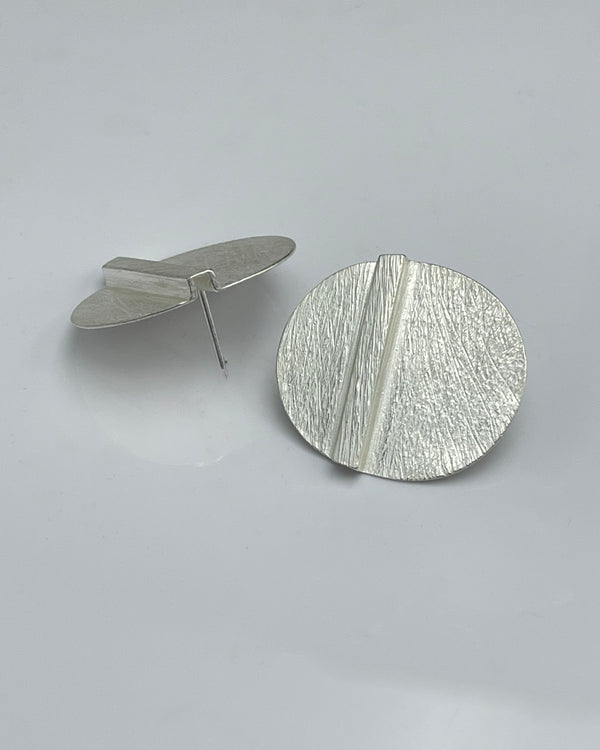 Heather Guidero Large Carved Oval Platform Earrings
