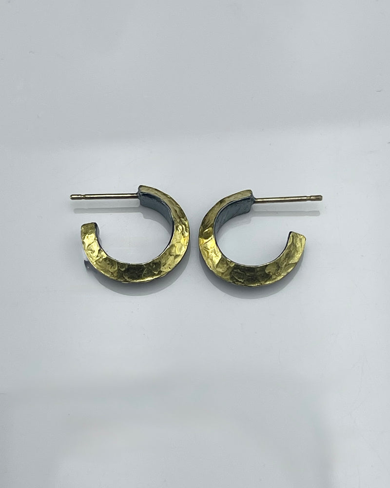 Heather Guidero 22K Bi-Metal Triangle Hoop Earrings
