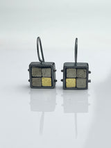 Heather Guidero Carved 2x2 Grid Earrings