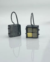Heather Guidero Carved 2x2 Grid Earrings
