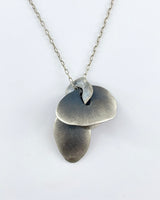 TenThousandThings Silver Orchid Pendant on Silver Necklace