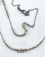 TenThousandThings Sterling Silver Luxe X's Necklace on Black