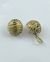 Vaubel Designs Round Wrap Button Earrings