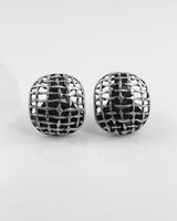 Vaubel Designs Woven Soft Square Button Earrings