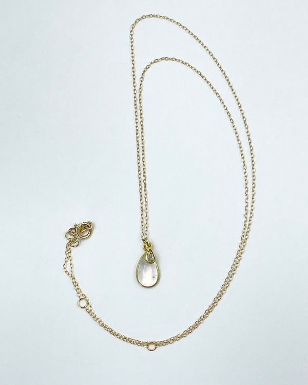 Margaret Solow Rainbow Moonstone & Diamond Necklace