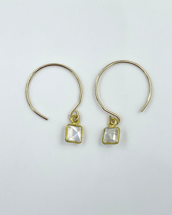 Margaret Solow Rainbow Moonstone Earrings