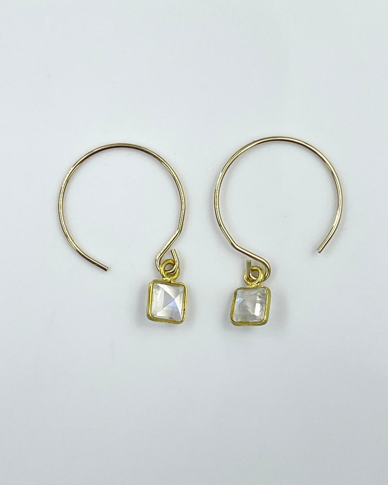 Margaret Solow Rainbow Moonstone Earrings