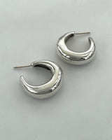 Vaubel Designs Elongated Silver Hoops