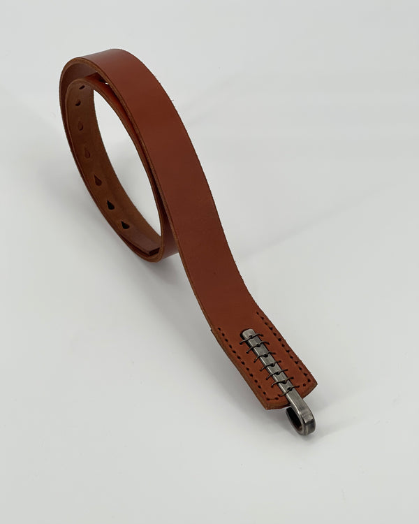 Johnny Farah Multi Hole Hook Belt, Natural