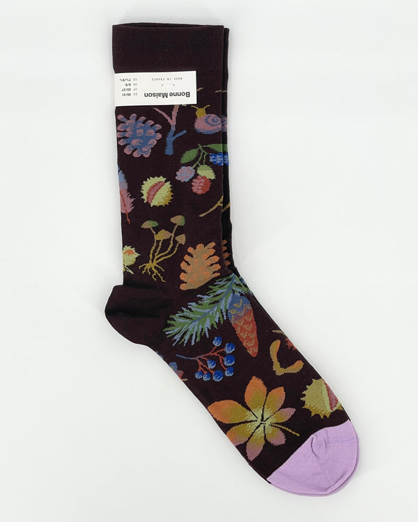 Seedlings-Dark Brown Women's Socks