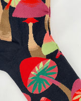Mushroom-Black Socks