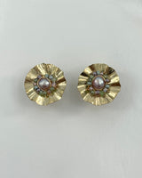 Dana Kellin Hand Ruffled Stud Earrings