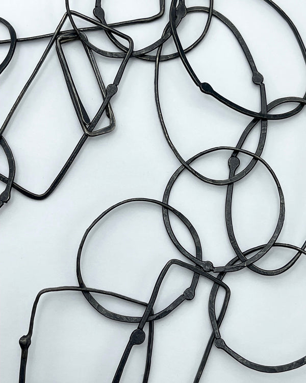 Biba Schutz Oxidized Silver Chain Necklace