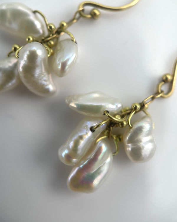 Ten Thousand Things Keshi Pearl Cluster Earrings