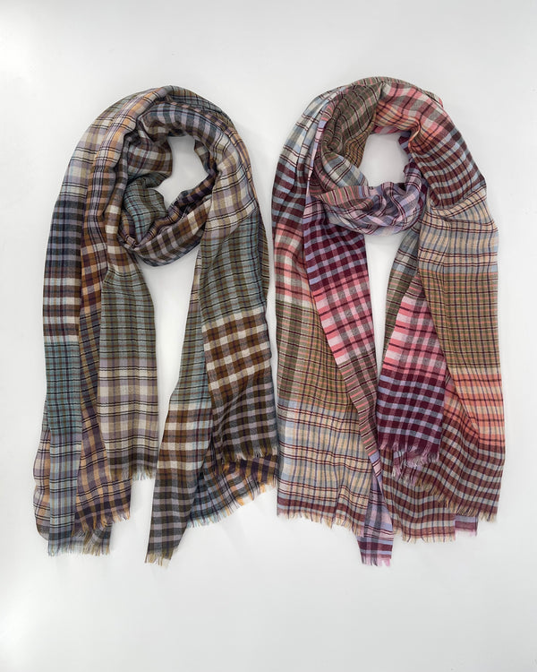 Plaid Wool Shawls