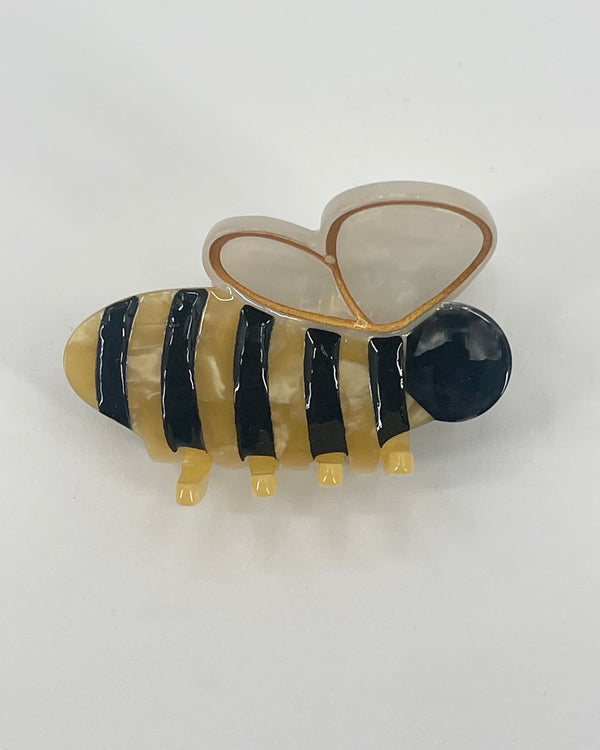 Hand Painted Mini Bee Claw Hair Clip