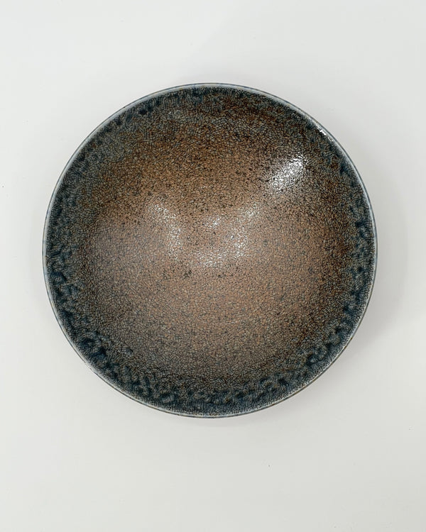 Blue Sand Crackle Bowl