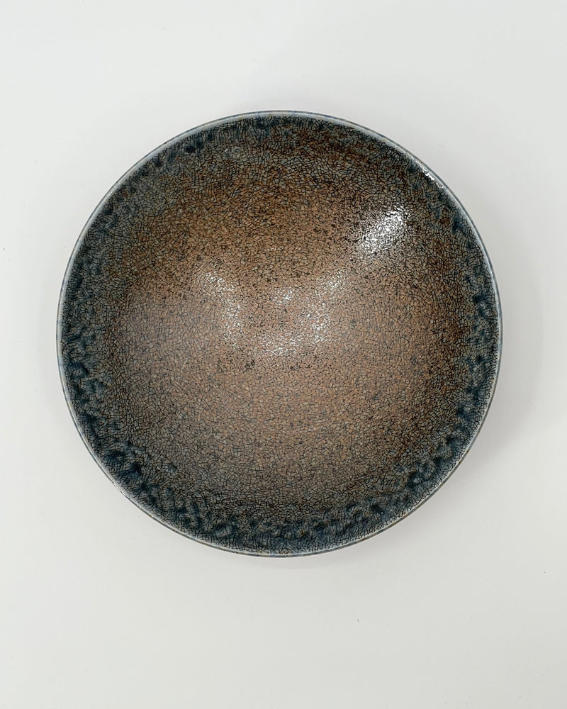 Blue Sand Crackle Bowl