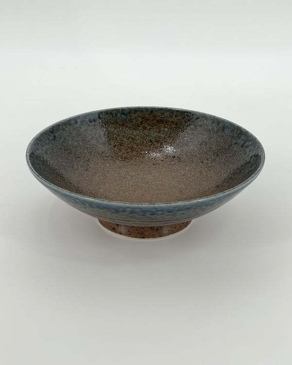 Blue Sand Crackle Bowl