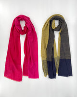 Wool Woven Semi Block Scarf