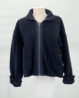 Wool Fleece Navy Jacket