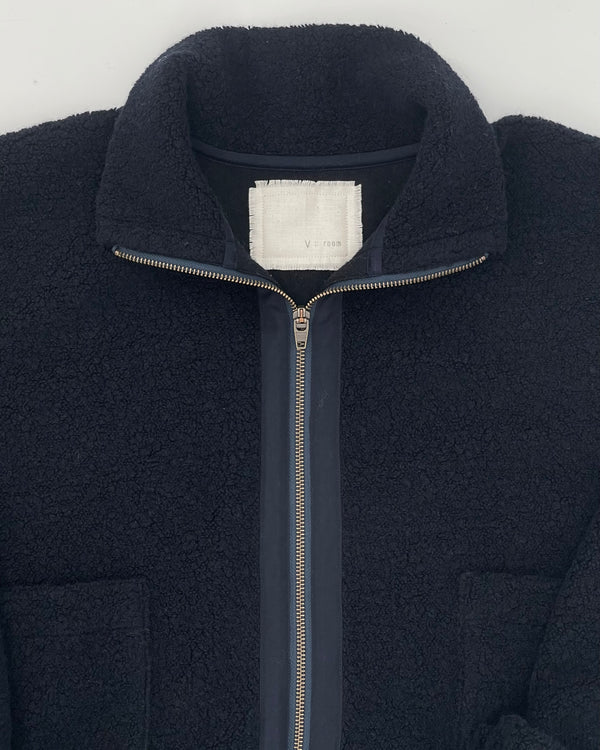 Wool Fleece Navy Jacket