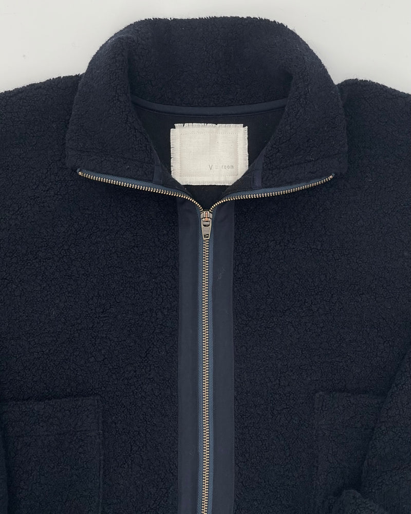 Wool Fleece Navy Jacket