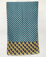 Mini Squares Pine Wool Scarf
