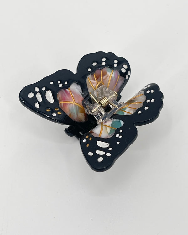 Hand Painted Mini Monarch Hair Clip