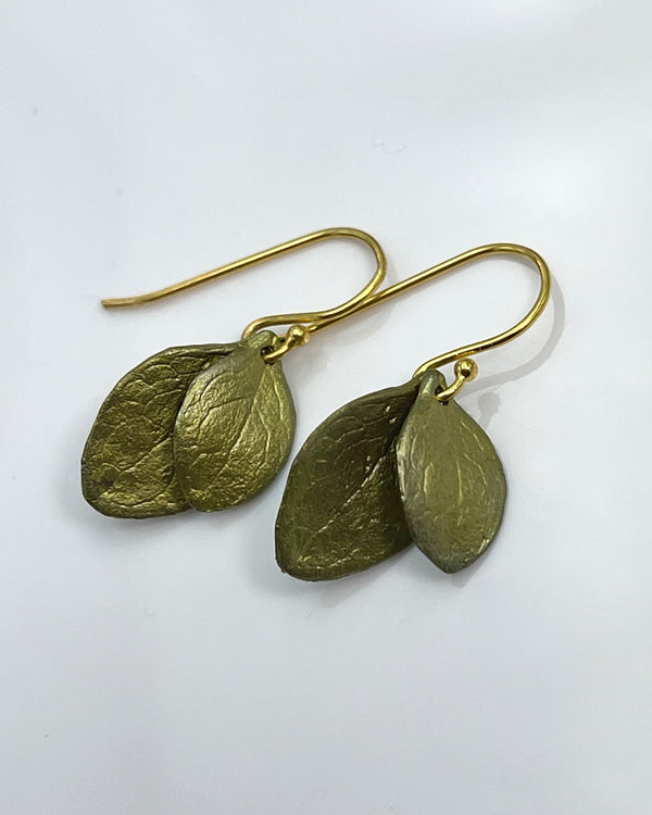 Irish Thorn 2 Leaf Earrings