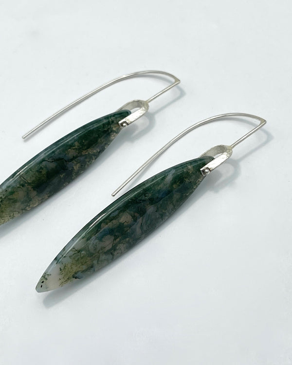 Heather Guidero Moss Agate Earrings