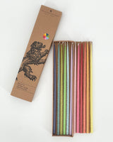 Rainbow Thin Taper Candles, Box of 12