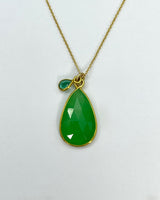 Margaret Solow Chrysoprase & Emerald Necklace