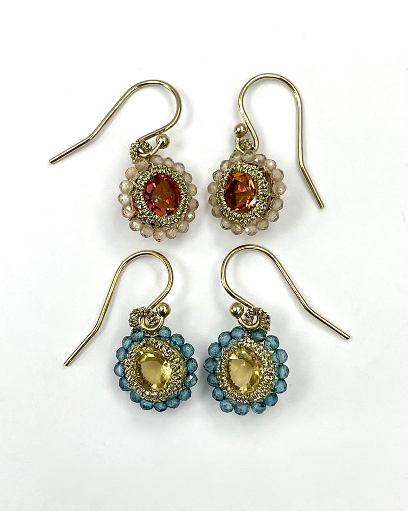 Caged Stone Earrings