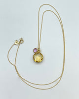 Margaret Solow Citrine & Sapphire Necklace