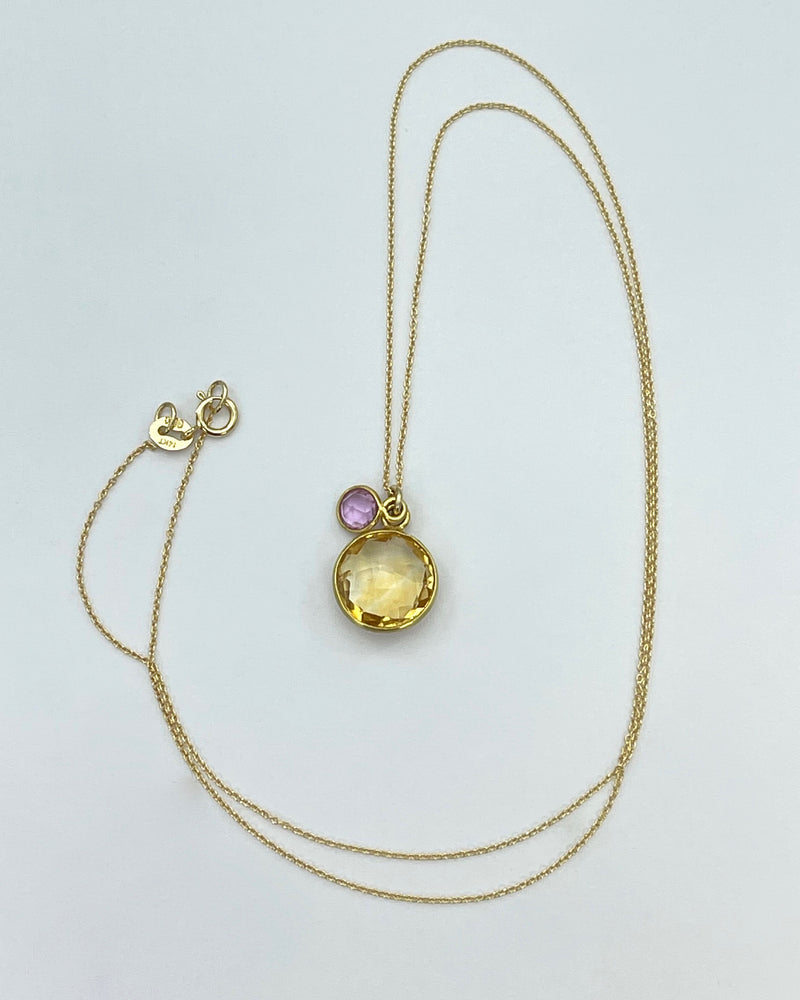 Margaret Solow Citrine & Sapphire Necklace