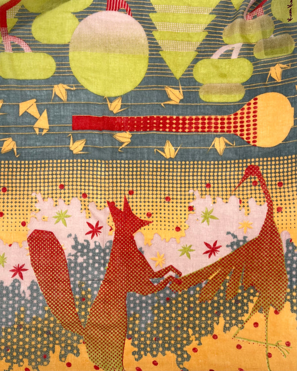 The Fox and the Crane Shawl, Yellow