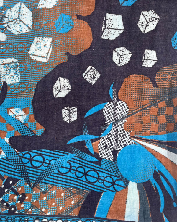 The Ant and the Grasshopper Shawl, Mix Navy