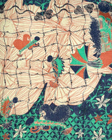 Underwater World Night Shawl, Navy