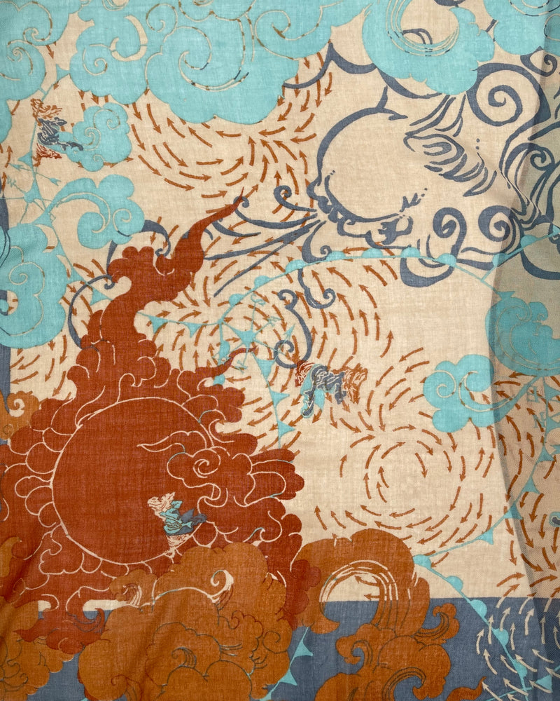 The North Wind and the Sun Shawl, Mix Green