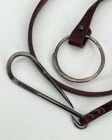 Johnny Farah Engraved Leather Belt, Brown
