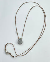 Margaret Solow Grey Moonstone & Pearl Bead Necklace *